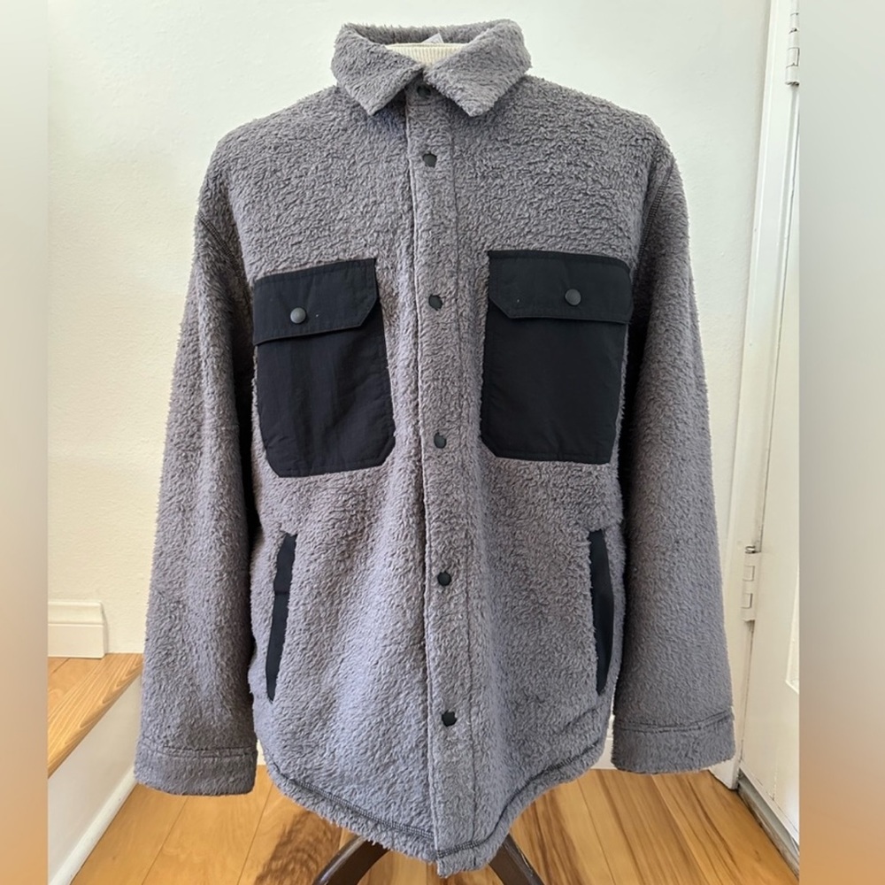 OUTERKNOWN Sherpa Fleece Shirt Jacket NWT